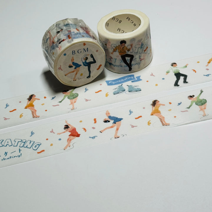 FIGURE SKATING WINTER SPORTS Designed By BGM Washi Tape ~ 1 Roll ~ 30mm x 5m (16 Feet)