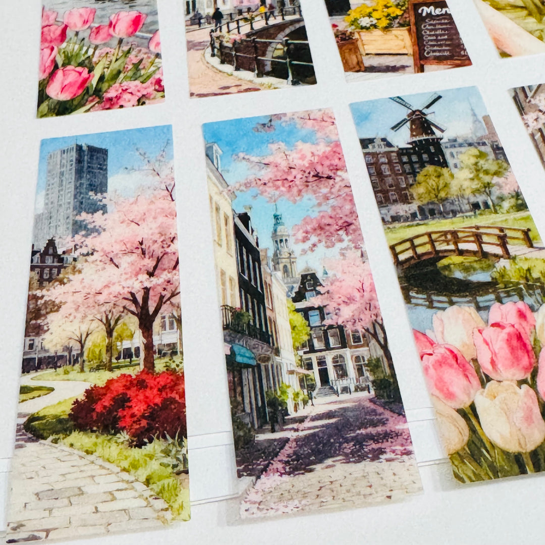 SPRING FLING GIRL In The City Ephemera Sticker Pack ~ 25 Pieces ~ 30mm x 95mm