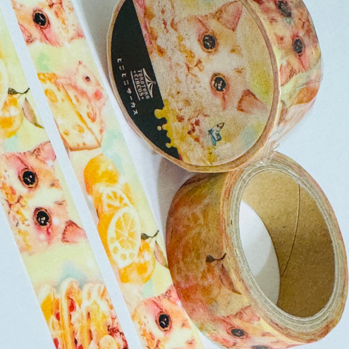 CATS GUILTY PLEASURES Japanese Kitten Washi Tape ~ 1 Roll ~ 15mm x 5m (16 Feet)