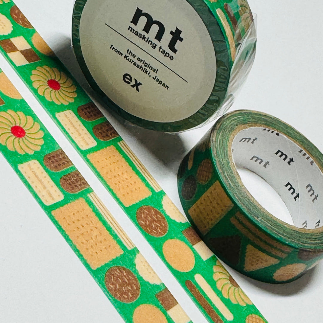 GEOMETRIC SHORTBREAD COOKIES MT Washi Tape - 1 Roll  - 15mm x 7m (23 Feet)