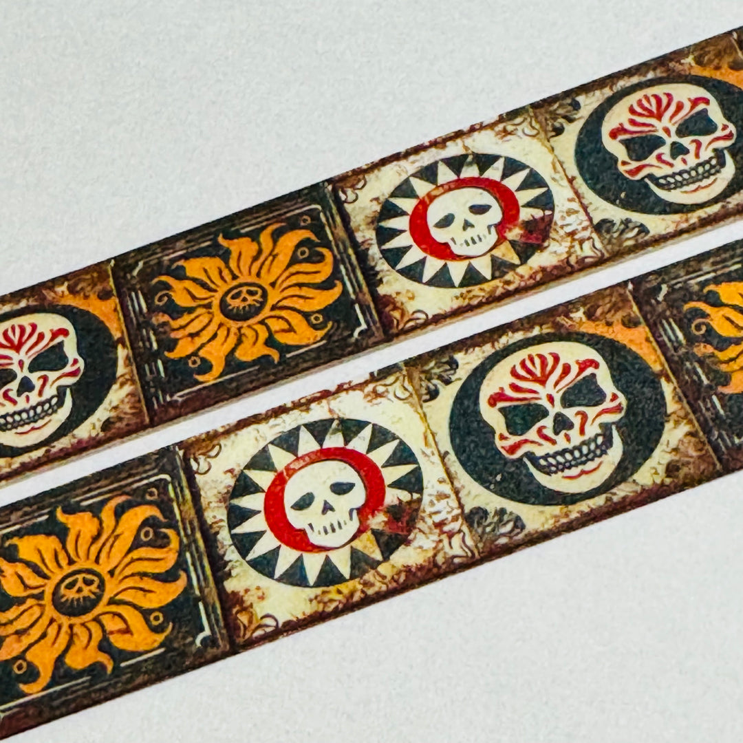 RUSTIC MACABRE HALLOWEEN Tiles Amanda Mischell Washi Tape ~ 1 Roll ~ 18mm x 10m (33 Feet)