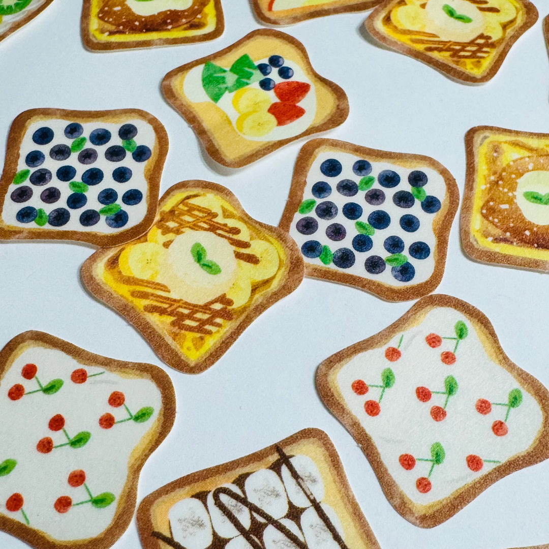 SWEET BREAD TOAST Breakfast Sticker Flakes Pack ~ 30 Pieces