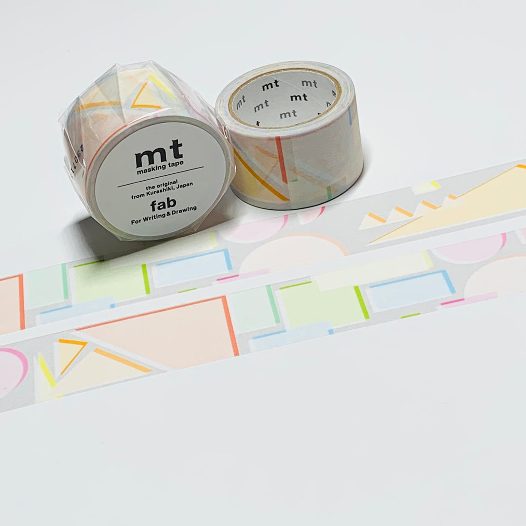 GEOMETRIC ABSTRACT WRITABLE MT Washi Tape ~ 1 Roll ~ 25mm x 7m (23 Feet)