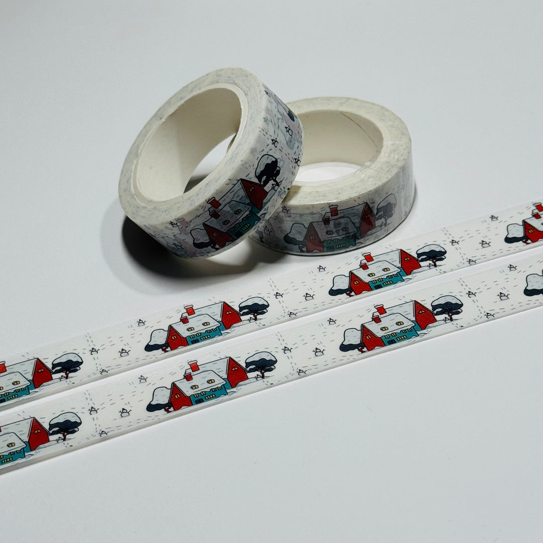 SNEAKY SNOWMAN FOLLIES At HOME Washi Tape ~ 1 Roll ~ 15mm x 10m (33 Feet)