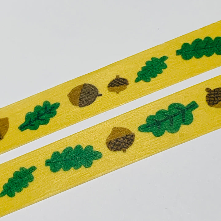 FALL LEAVES & ACORNS by Donna Wilson For Mt Washi Tape ~ 15mm X 7m (23 Feet)