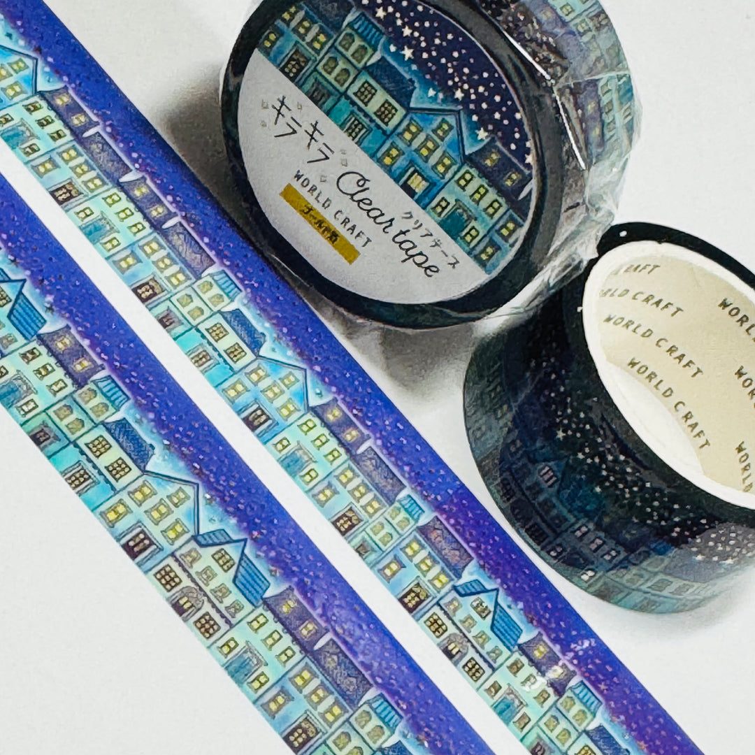 NEIGHBORHOOD NIGHT Lights World Craft PET Washi Tape ~ 1 Roll ~ 20mm x 5m (16 Feet) ~ 1 Roll ~ 20mm x 5m (16 Feet)