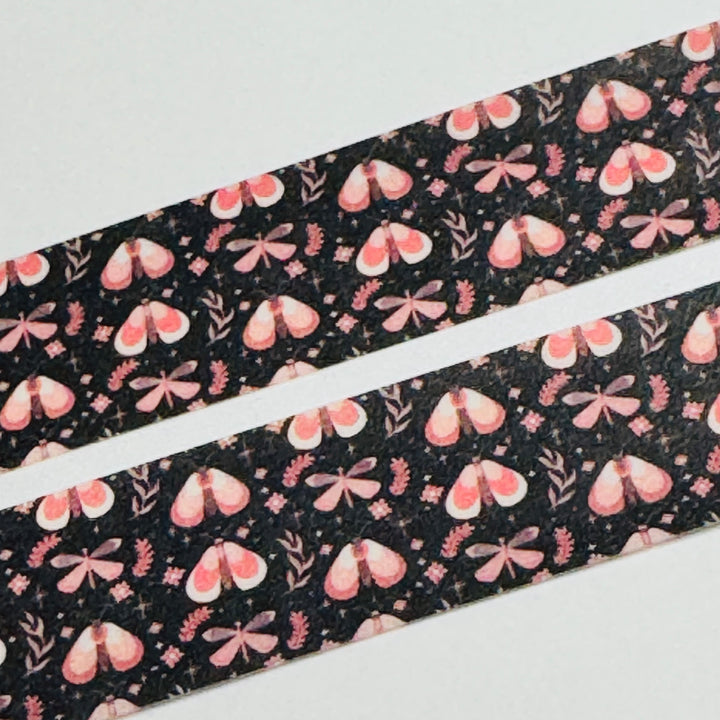 A WHISPER OF FLUTTERING MOTHS Fall Washi Tape ~ 1 Roll ~ 15mm x 10m (33 Feet)