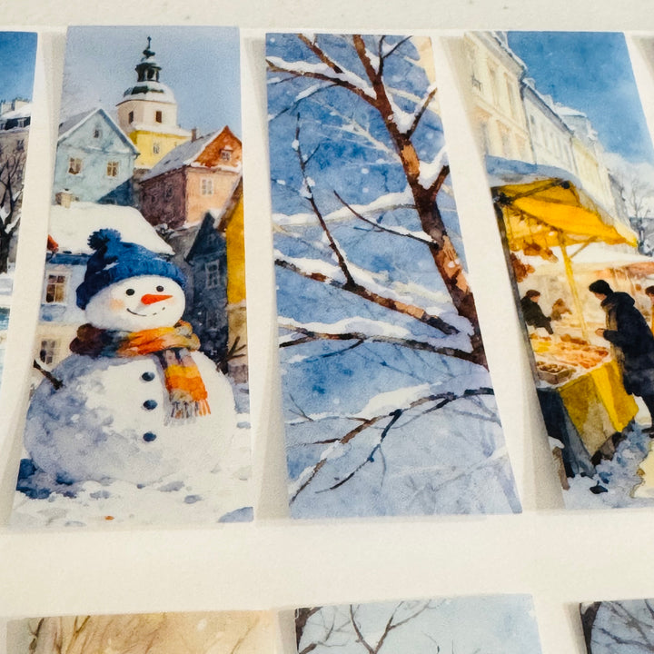 WINTER FUN GIRL In The City Ephemera Sticker Pack ~ 25 Pieces ~ 30mm x 95mm