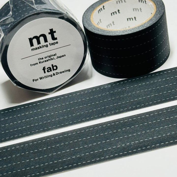 DOTTED LINE BLACK WRITABLE MT Washi Tape ~ 1 Roll ~ 25mm x 7m (23 Feet)