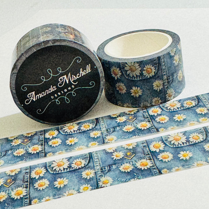 DENIM & DAISIES COUNTRY Girl Pockets Washi Tape - 1 Roll - 25mm x 10m (33 Feet)