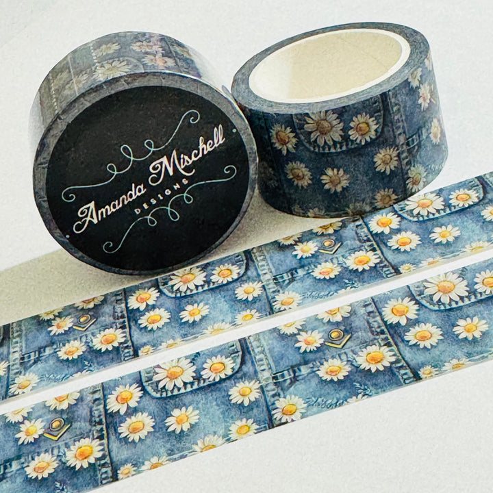 DENIM & DAISIES COUNTRY Girl Pockets Washi Tape - 1 Roll - 25mm x 10m (33 Feet)