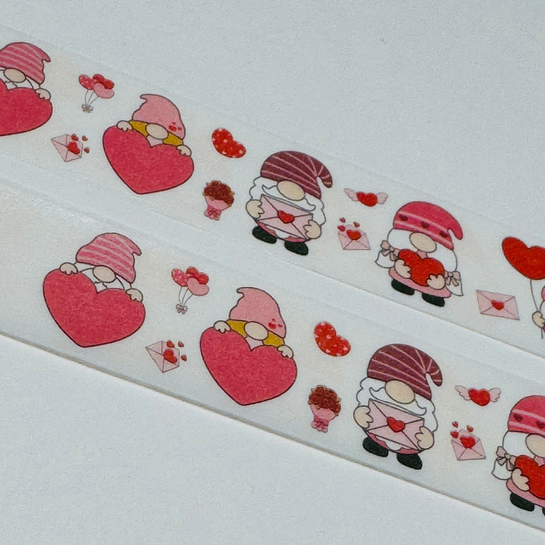 HOMIES And GNOMIES VALENTINE Gnome Washi Tape ~ 1 Roll ~ 15mm x 10m (33 Feet)