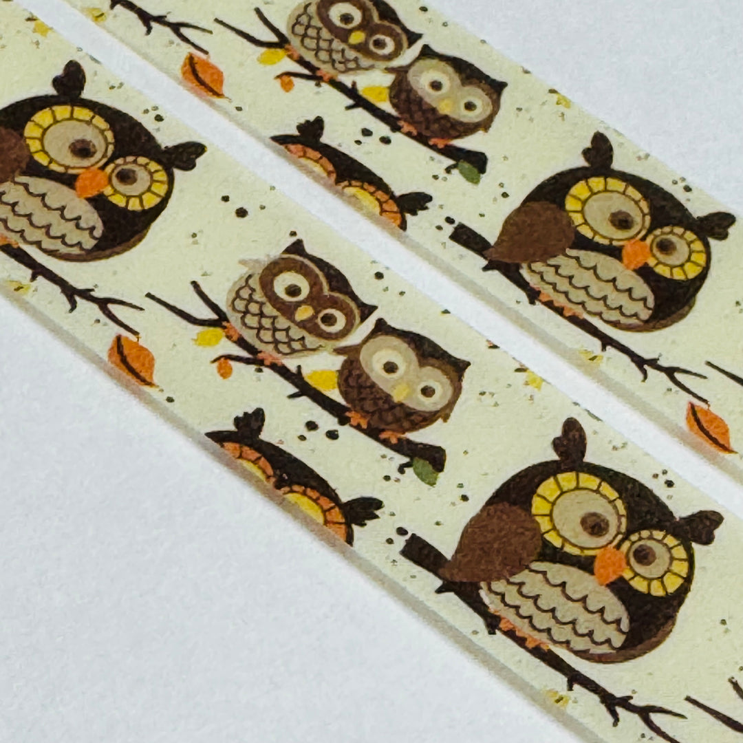 OWL-DORABLE FRIENDS HANGING OUT Washi Tape ~ 1 Roll ~ 15mm x 10m (33 Feet)
