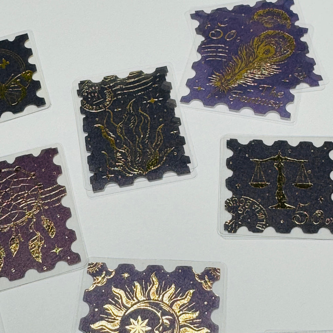 FANTASY SUN WATER & EARTH BGM Gold Foil Sticker Pack  ~ 45 Pieces