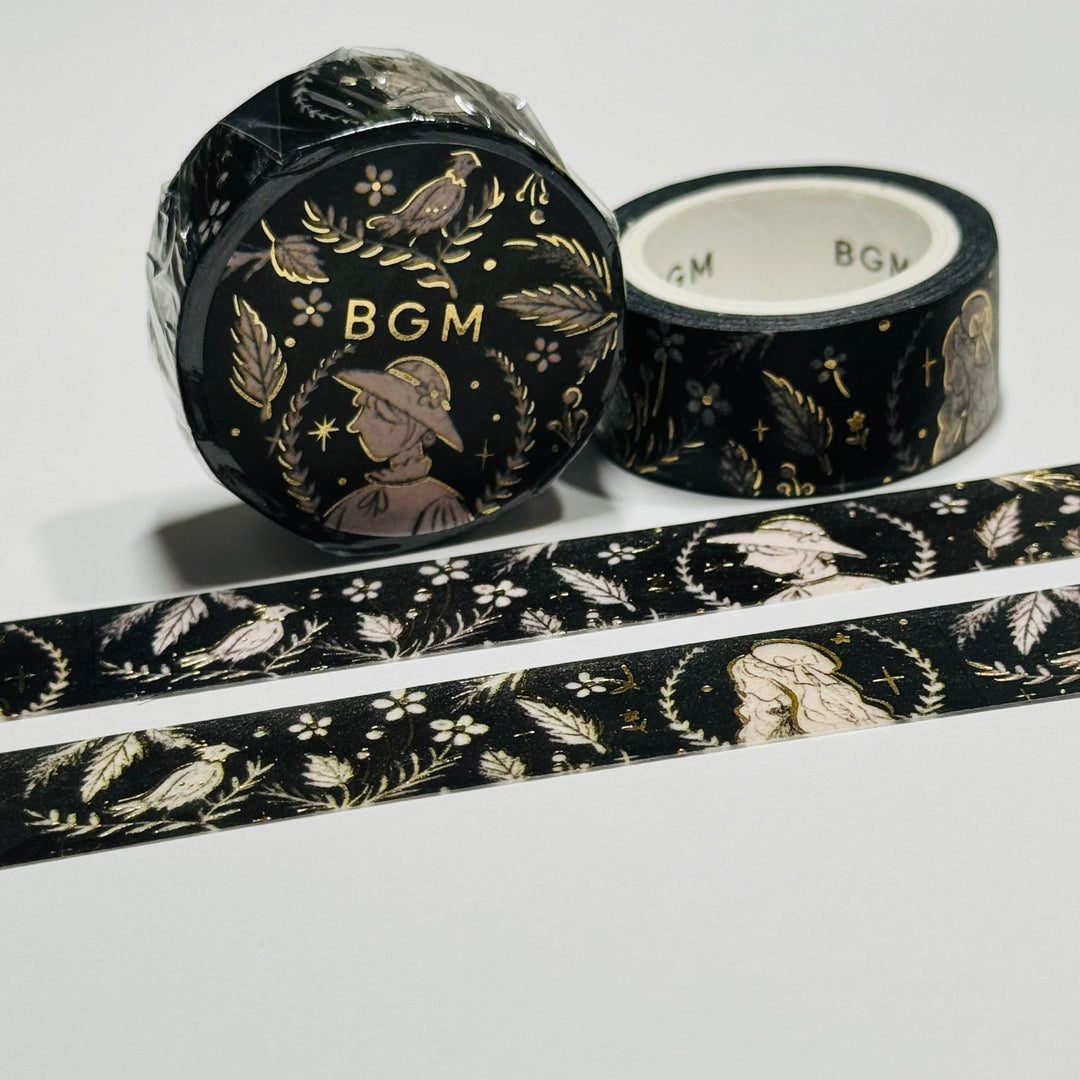 STORYBOOK FAIRY TALE In Gold Foil Washi Tape Designed By BGM ~ 1 Roll ~ 1mm x 5m (16 Feet) (Copy)