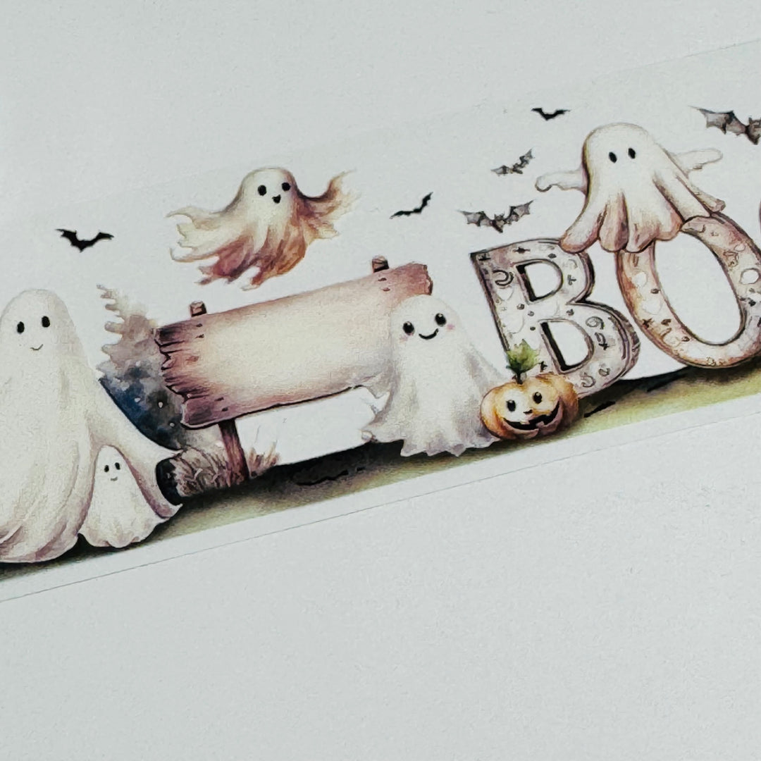 FRIENDLY GHOST CAPERS Halloween PET Washi Tape ~ 1 Roll ~ 40mm x 2m (7 Feet)