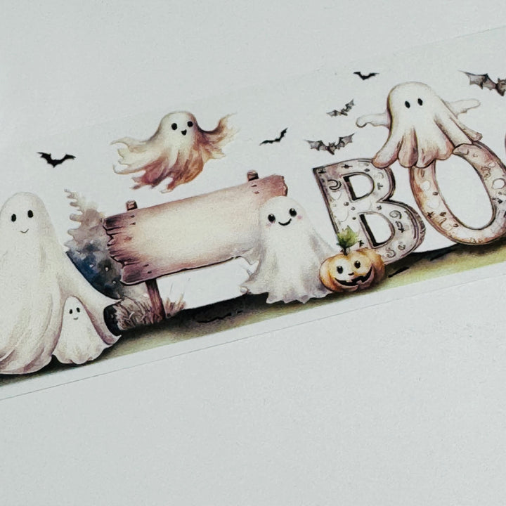 FRIENDLY GHOST CAPERS Halloween PET Washi Tape ~ 1 Roll ~ 40mm x 2m (7 Feet)