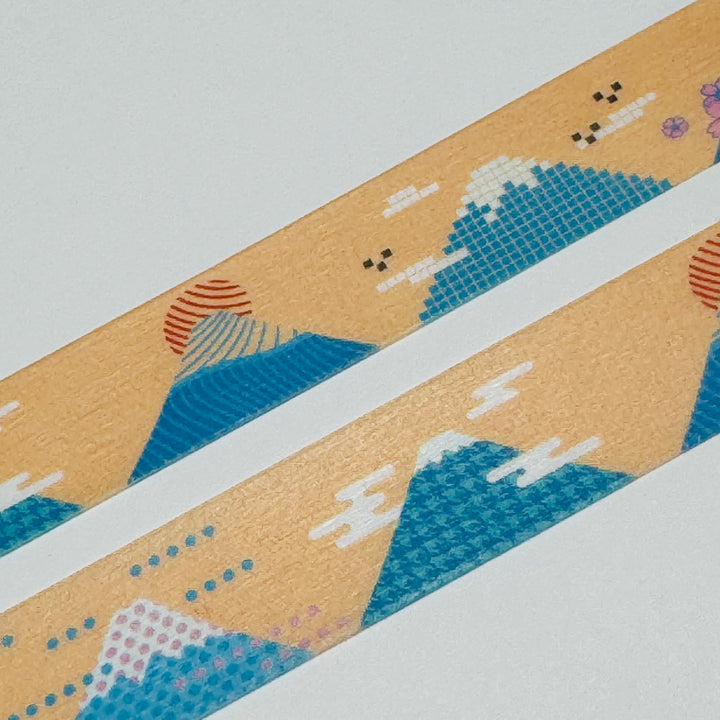 GRAPHIC MOUNT FUJI MT Washi Tape ~ 1 Roll ~ 15mm x 7m (23 Feet)