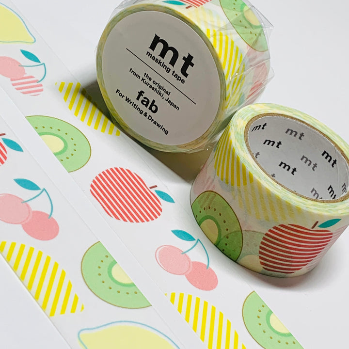 SEASONAL FRUITS WRITABLE MT Washi Tape ~ 1 Roll ~ 25mm x 7m (23 Feet)