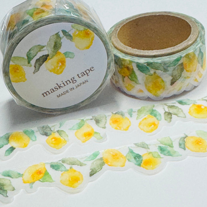 LEMON TREE RIPE For Picking Washi Tape Designed By Mind Wave ~ 1 Roll ~ 18mm x 5m (16 Feet)
