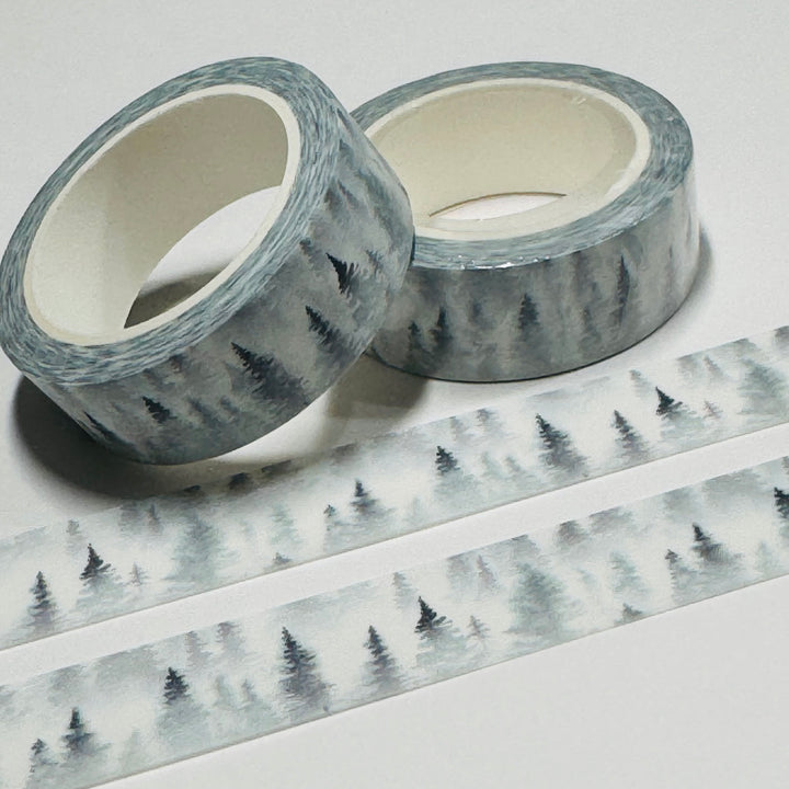 MISTY MORNING In The WOODS Washi Tape ~ 1 Roll  ~ 15mm x 10m (23 Feet)