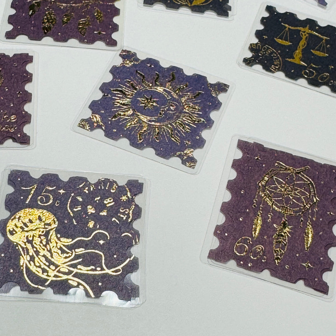 FANTASY SUN WATER & EARTH BGM Gold Foil Sticker Pack  ~ 45 Pieces