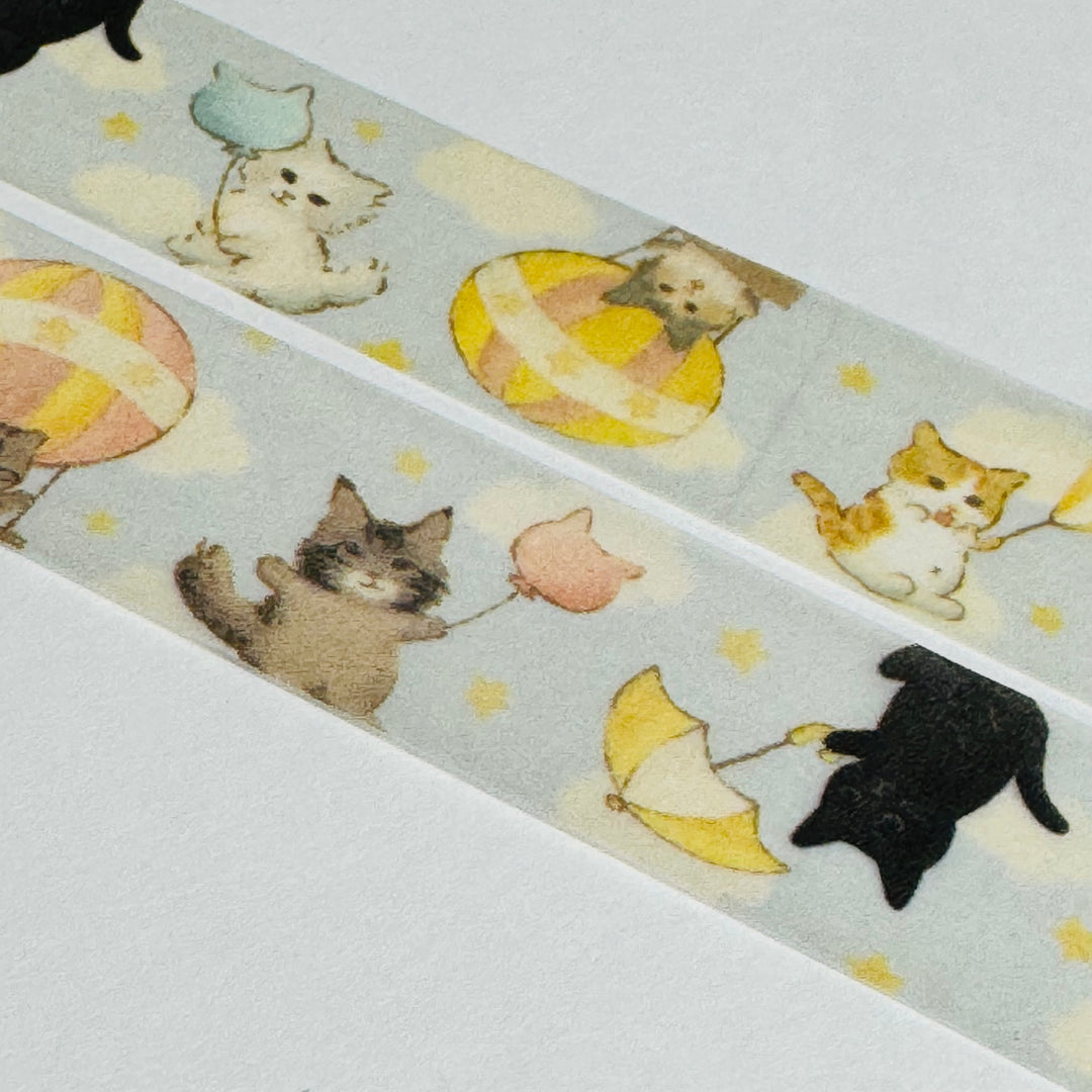 KITTENS PLAYING At The BABY Shower Japanese Cat Washi Tape ~ 1 Roll ~ 20mm x 5m (16 Feet)