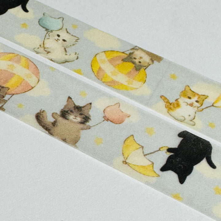 KITTENS PLAYING At The BABY Shower Japanese Cat Washi Tape ~ 1 Roll ~ 20mm x 5m (16 Feet)