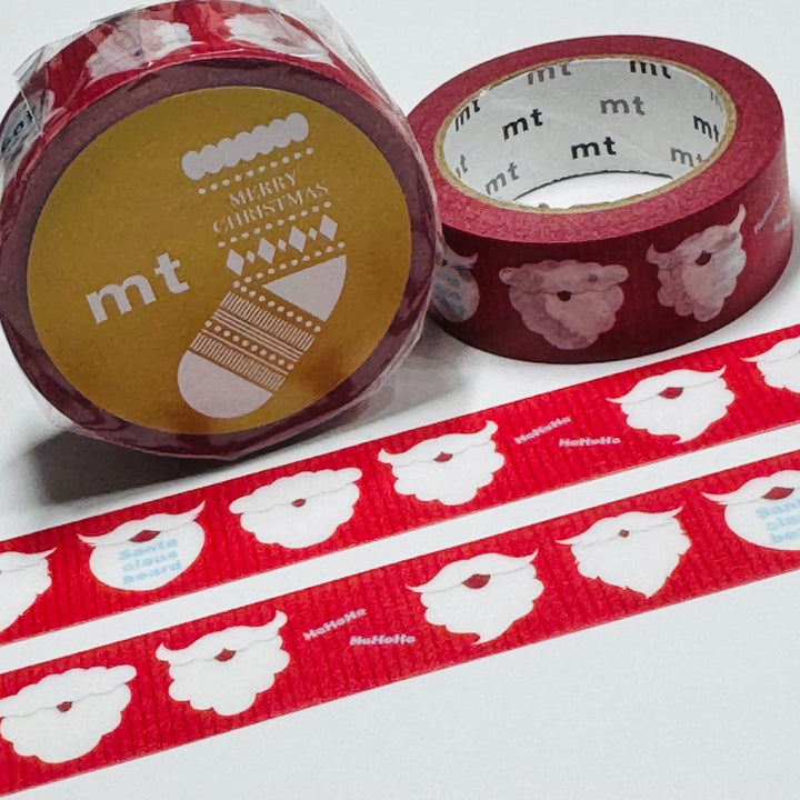 SANTA'S BEARD CHRISTMAS MT Washi Tape ~ 1 Roll ~ 15mm x 7m (23 Feet)