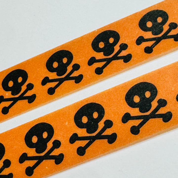 DANGER SKULL & CROSSBONES Halloween Washi Tape ~ 1 Roll ~ 15mm x 10m (33 Feet)