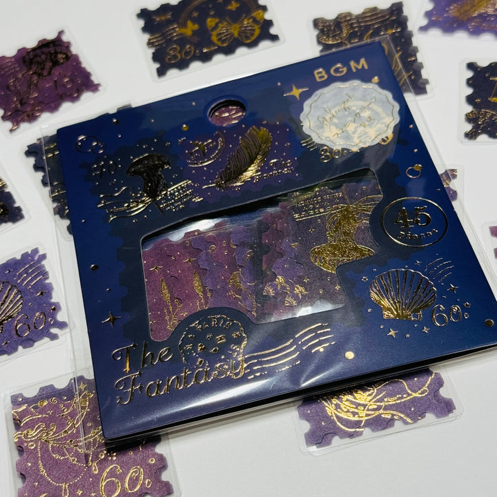 FANTASY SUN WATER & EARTH BGM Gold Foil Sticker Pack  ~ 45 Pieces