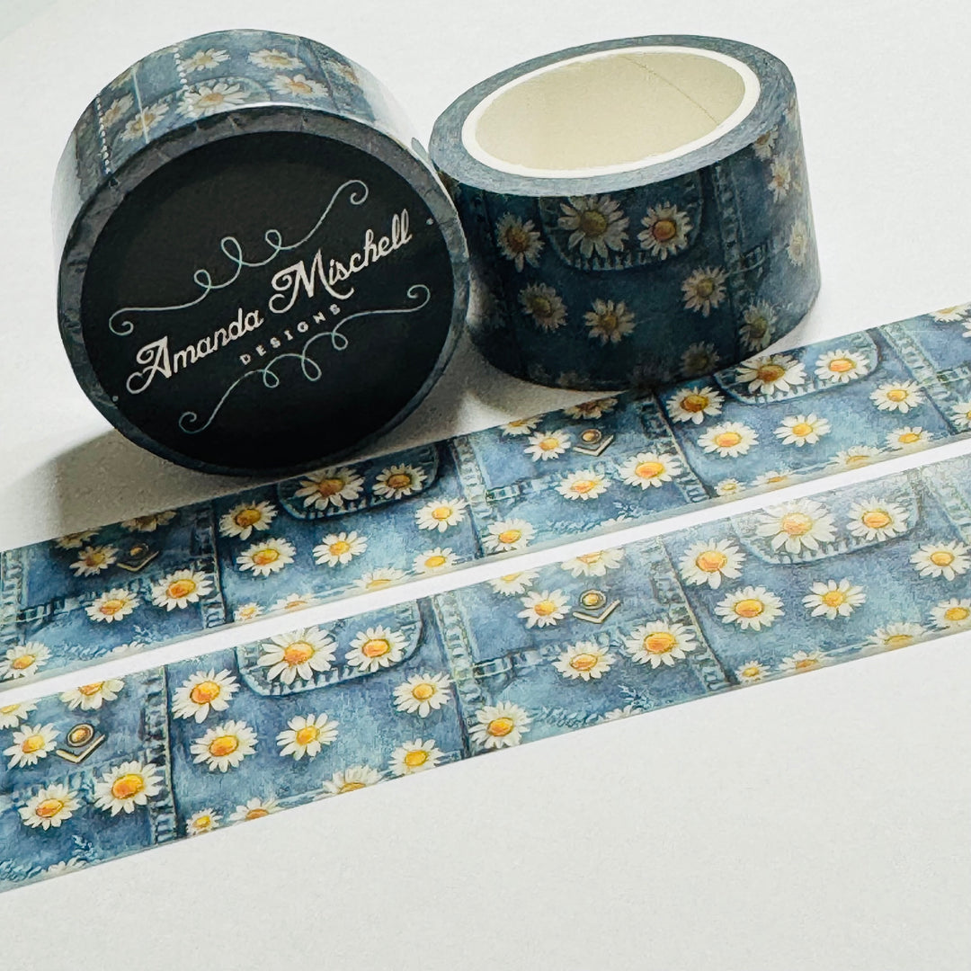 DENIM & DAISIES COUNTRY Girl Pockets Washi Tape - 1 Roll - 25mm x 10m (33 Feet)