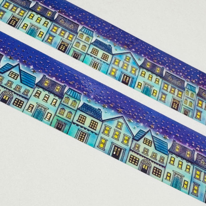 NEIGHBORHOOD NIGHT Lights World Craft PET Washi Tape ~ 1 Roll ~ 20mm x 5m (16 Feet) ~ 1 Roll ~ 20mm x 5m (16 Feet)