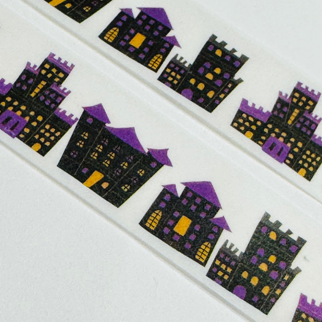 HAUNTED HOUSES LIT UP For Halloween Washi Tape ~ 1 Roll ~ 15mm x 10m (33 Feet)
