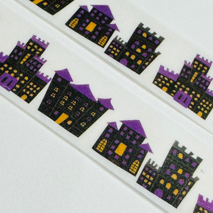 HAUNTED HOUSES LIT UP For Halloween Washi Tape ~ 1 Roll ~ 15mm x 10m (33 Feet)