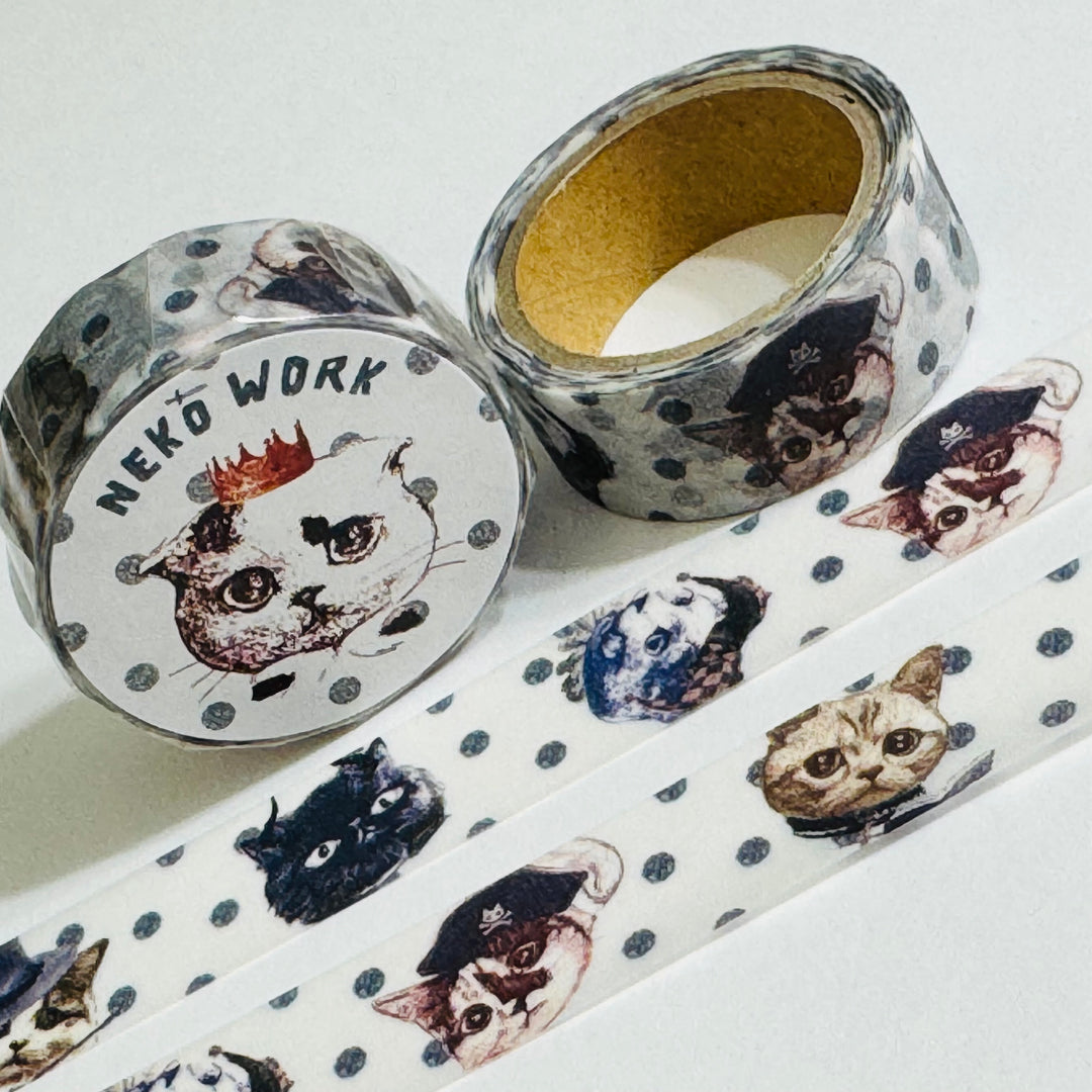 CATS In CHARACTER DRESSING Up Japanese Kitten Washi Tape ~ 1 Roll ~ 15mm x 5m (16 Feet)