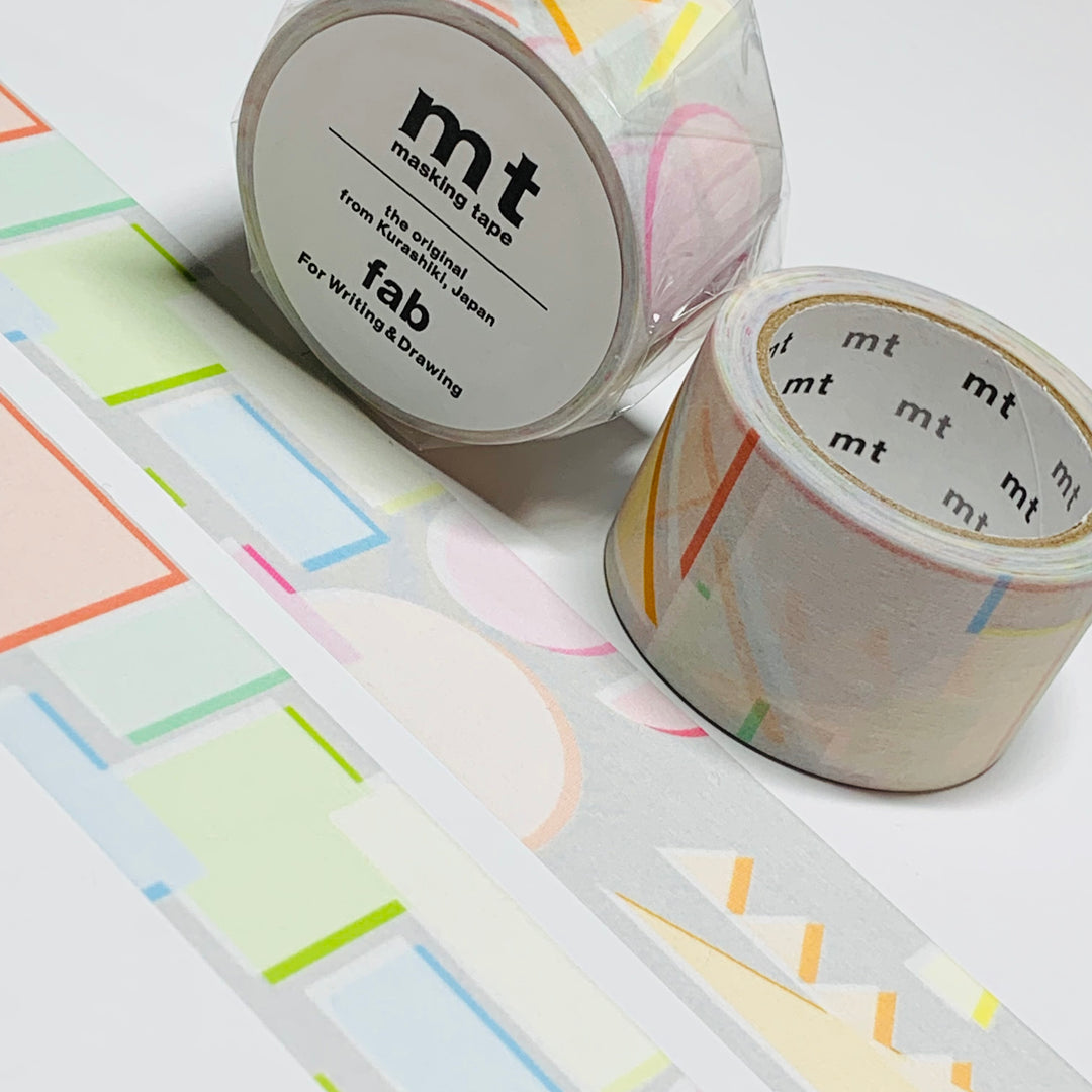 GEOMETRIC ABSTRACT WRITABLE MT Washi Tape ~ 1 Roll ~ 25mm x 7m (23 Feet)