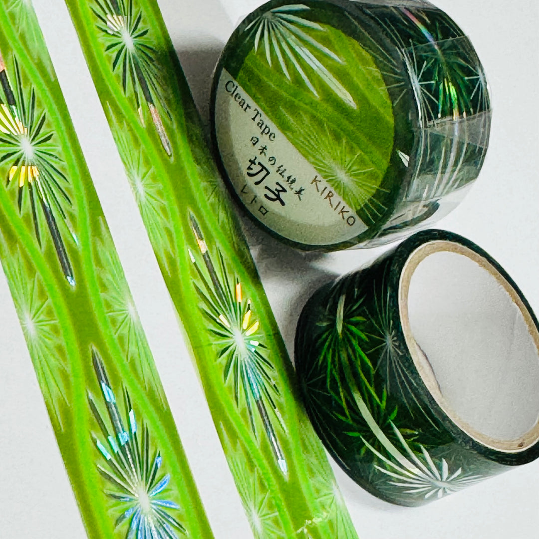 MYSTIC GREEN EYE Silver Foil Saien Masking PET Washi Tape ~ 1 Roll ~ 20mm x 3m (10 Feet)