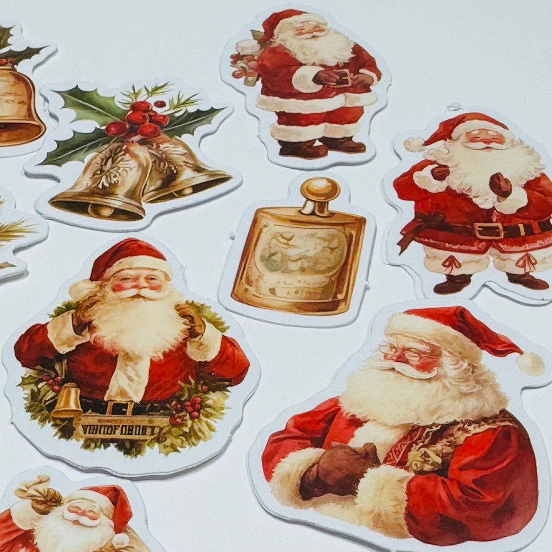 JOLLY OLD SAINT NICK CHRISTMAS Peelable Stickers  ~ 46 Pieces ~ Approximately 44mm