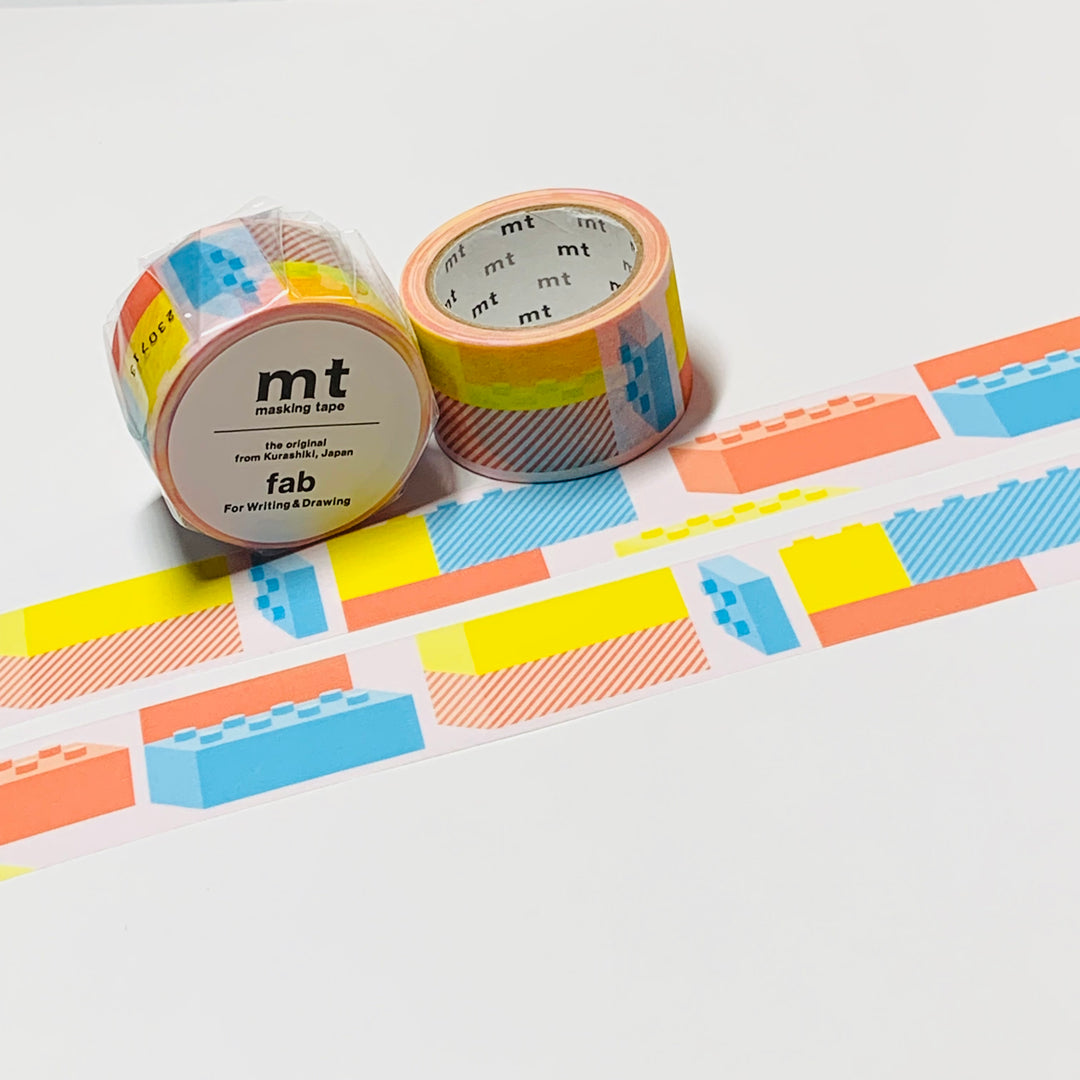 BUILDING BLOCKS WRITABLE MT Washi Tape ~ 1 Roll ~ 25mm x 7m (23 Feet)