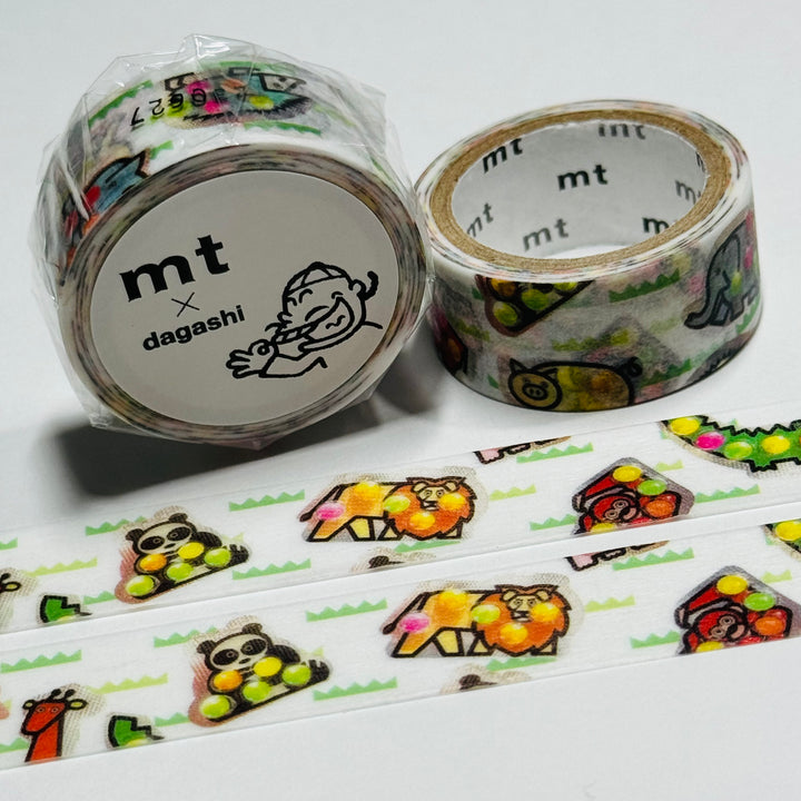 ANIMAL LAND CHOCO DAGASHI - Penny Candy - MT Washi Tape - 1 Roll - 15mm x 3m (10 Feet)