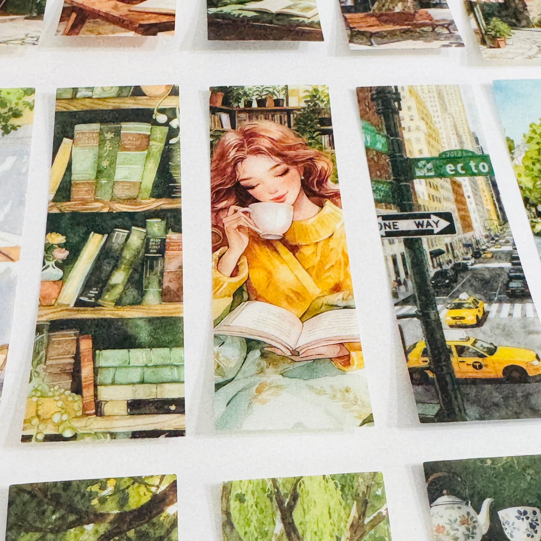 SUMMER LOVIN' GIRL In The City Ephemera Sticker Pack ~ 25 Pieces ~ 30mm x 95mm