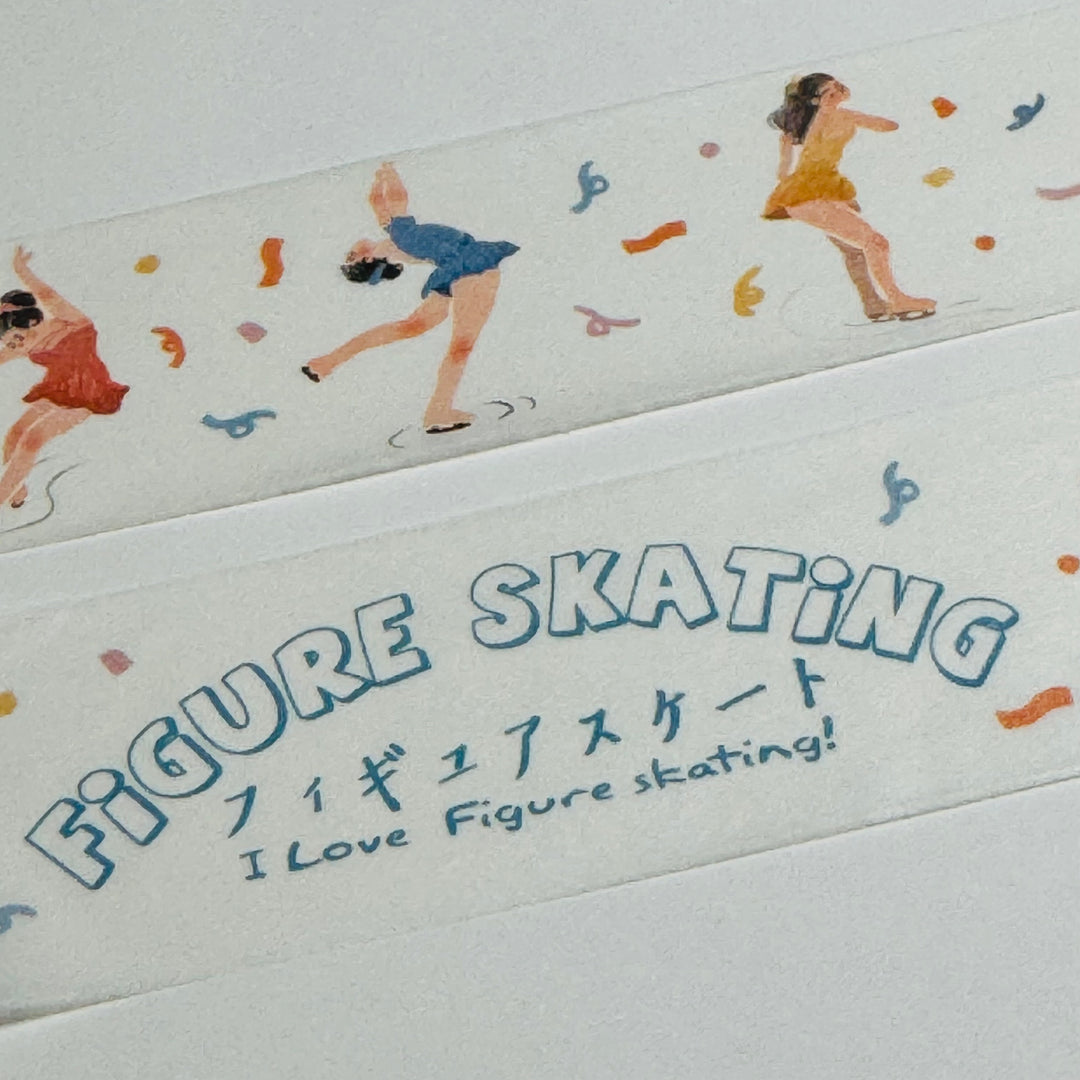 FIGURE SKATING WINTER SPORTS Designed By BGM Washi Tape ~ 1 Roll ~ 30mm x 5m (16 Feet)