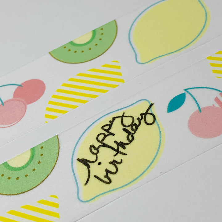 SEASONAL FRUITS WRITABLE MT Washi Tape ~ 1 Roll ~ 25mm x 7m (23 Feet)