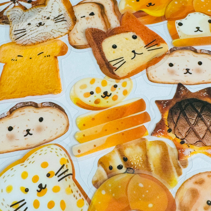 ARTISAN WARM BAKING Bread Transparent Peelable Stickers  ~ 40 Pieces ~ 30x40mm Each