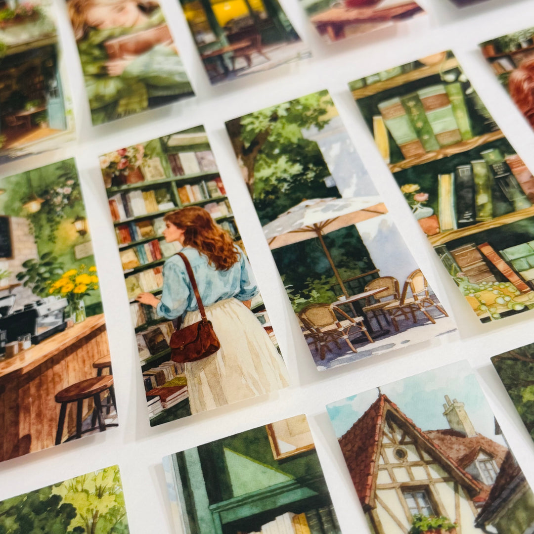 SUMMER LOVIN' GIRL In The City Ephemera Sticker Pack ~ 25 Pieces ~ 30mm x 95mm