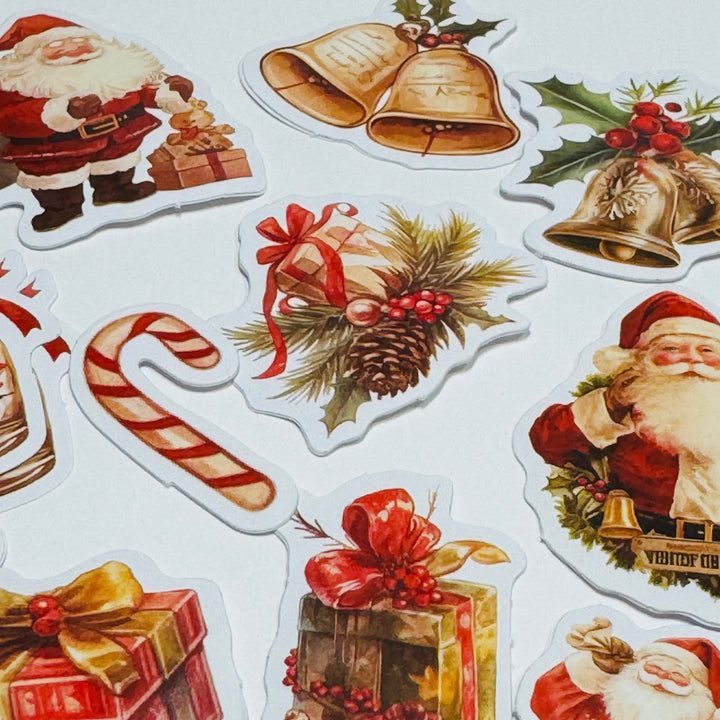 JOLLY OLD SAINT NICK CHRISTMAS Peelable Stickers  ~ 46 Pieces ~ Approximately 44mm