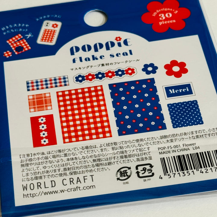 PATRIOTIC STICKER PACK Red White & Blue World Craft Sticker Flakes Pack ~ 30 Stickers ~ 10 Designs (3 of Each Design)