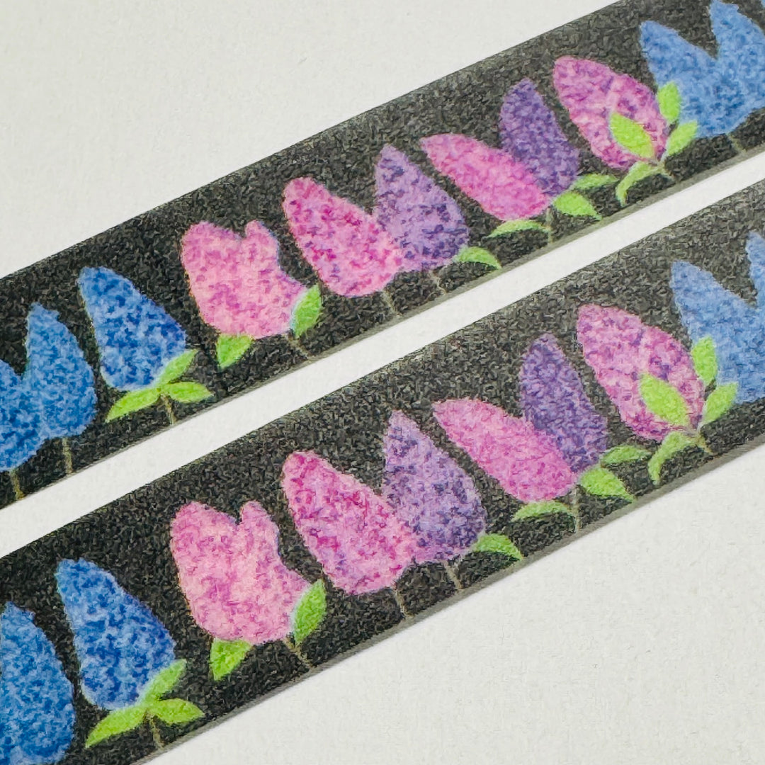 FRAGRANT LILACS CLUSTER Floral Saien Masking Washi Tape ~ 1 Roll ~ 15mm x 7m (23 Feet)