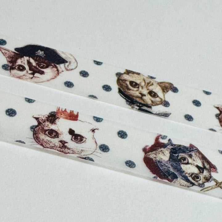 CATS In CHARACTER DRESSING Up Japanese Kitten Washi Tape ~ 1 Roll ~ 15mm x 5m (16 Feet)